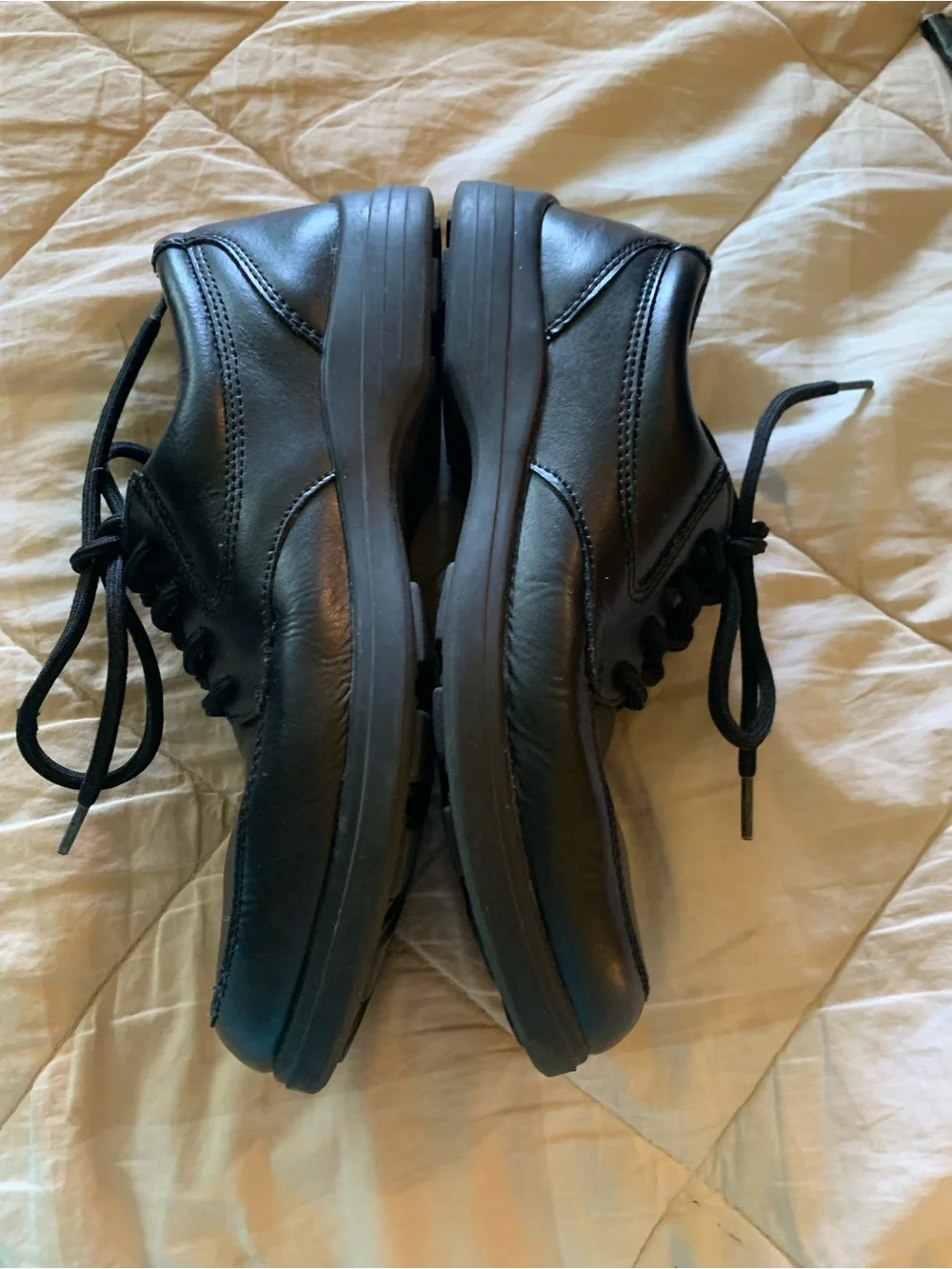 Hush Puppies Boys Black Lace-Up Leather Dress Shoes Size 3 1/2 M